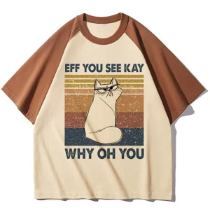 Cat t shirt women crew neck graphic tee pattern t-shirts female Japanese harajuku clothing