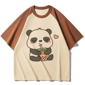 Panda tshirt women summer funny top girl funny 2000s harajuku clothing